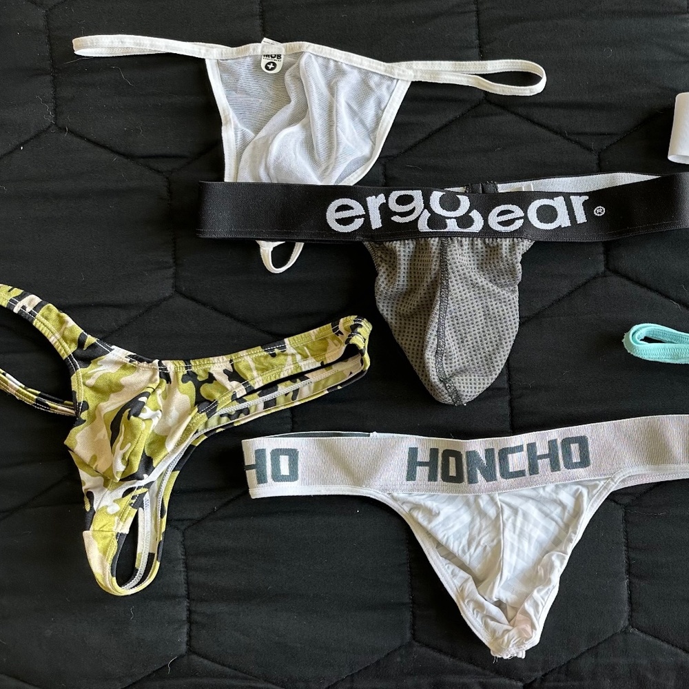 L/XL Designer Male Thong Set of 6!